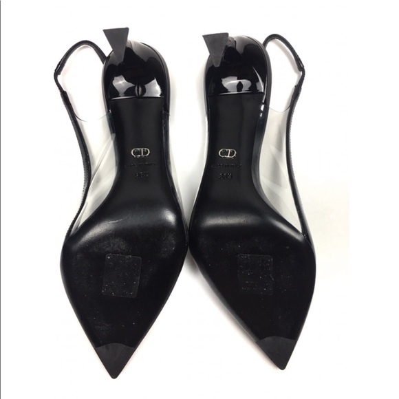 NWOB Dior Clear & Black Patent Leather Slingback - Picture 16 of 16